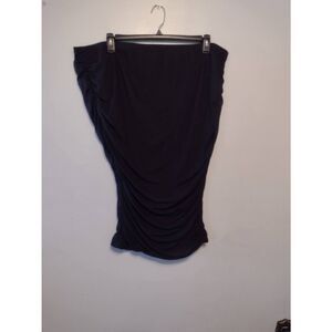 NWT Ava & Viv Size 2X Black Stretchy Fitted Pencil Skirt